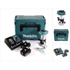 Makita DRT 50 RFJ fraiseuse multifonctions sans fil brushless 18V + 2x batteries 3,0 Ah + chargeur rapide en Makpac 3