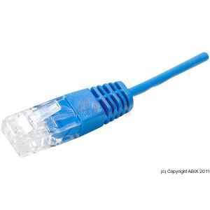 MCAD Cordon UTP 1P bleu RJ45/RJ45 Téléphone 100 ohms 0,50M