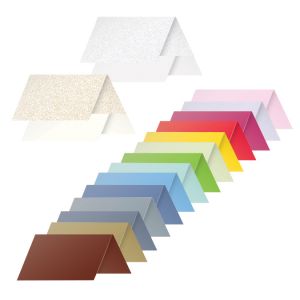 Clairefontaine 75095C - Marque-place plié Pollen 85x40, 210 g/m², coloris or, en paquet cellophané de 25