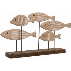Figurine décorative poisson spirales finition vieillie DKD Home Decor