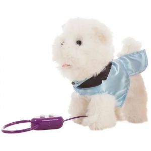 Motion-animated Stuffed Animal Dog White 22 cm (22 cm)
