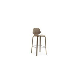 Normann Copenhagen Tabouret de bar My Chair - noir - chrome - H 75 cm Noir