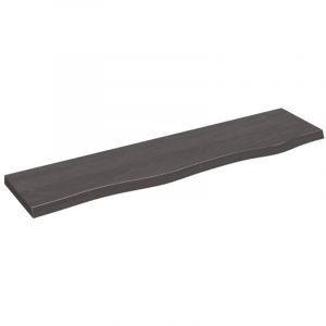 VidaXL Étagère murale marron foncé 80x20x2 cm bois chêne massif traité