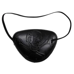 Ruedelafete Cache-oeil pirate en plastique dur Noir