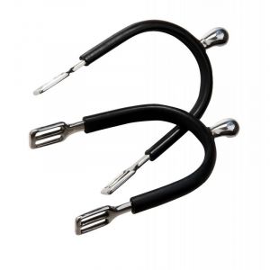 Feeling Éperons pour cheval Polo inox gainé caoutchouc