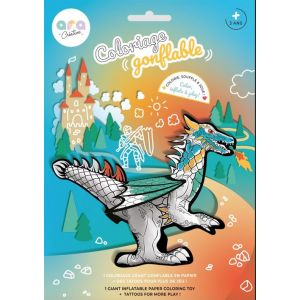 Dragon Créart Géant gonflable en papier à colorier
