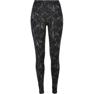 Urban classics Legging AOP Doux pour Femme Pantalon de Yoga, Blackmarble