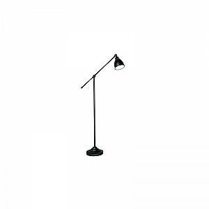 Ideal lux Lampadaire en métal noir avec bras et abat jour réglable Newton Diamètre 26 Hauteur 150 cm