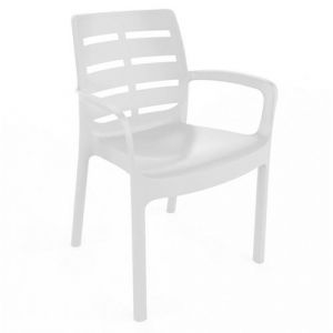 Progarden Chaise de fauteuil en plein air &agrave; Bianca Born&eacute;o r&eacute;sine empilable