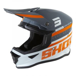 Shot Casque cross Furious Shining brillant gris- S