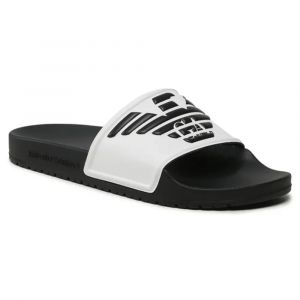Emporio Armani Claquette Slide Eagle Homme Blanc