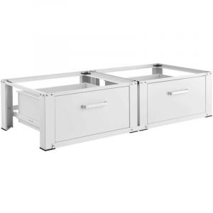 Socle lave-linge/s&egrave;che-linge - 2 tiroirs