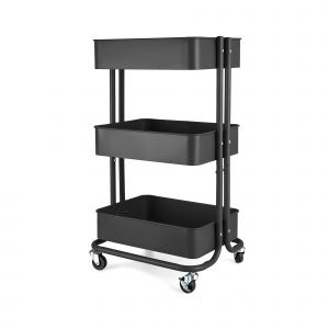 Compactor Desserte &agrave; roulettes - Noir