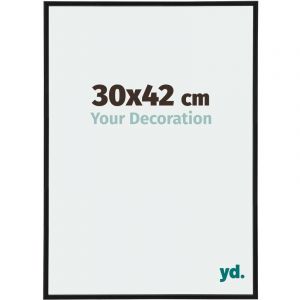 Yd. - Your Decoration - 30x42 cm - Cadres Photos en Plastique Avec Verre Plexiglas - Excellente Qualité -Noir Mat - Cadre Decoration Murale - Annecy.