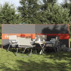 VidaXL Brise-vent de camping gris et orange 344x120 cm imperméable, brise-vent de plage, brise-vent de camping-car, 4009653