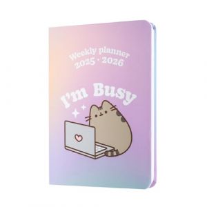 Grupo erik Agenda scolaire 2025/2026, semaine, poche, 17 mois, Pusheen