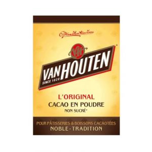 Cacao en Poudre non Sucré Van Houten 255g/Boite 3 boîtes