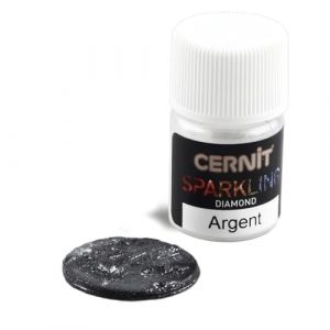 Cernit CE6120005080C - Poudre color&eacute;e effet Ultra - Pot 5g brillant - Argent - Peut &ecirc;tre m&eacute;lang&eacute;