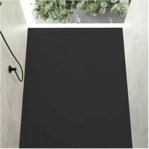 Image de Stano Receveur de douche 90 x 200 cm extra plat COVER en résine surface ardoisée noir - Noir