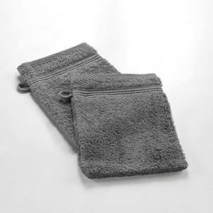 Image de Lot de 2 Gants de Toilette "Tendresse" 15x21cm Anthracite Prix