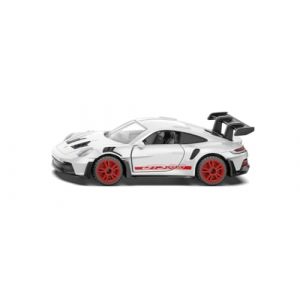 Siku 1500, Porsche 911 GT3 RS, Métal/Plastique, Blanc, Design de Course, Voiture Jouet pour Enfants, Aileron arrière Puissant, Portes Qui s'ouvrent
