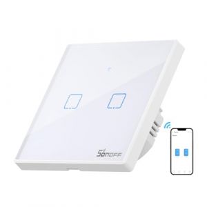 Sonoff Interrupteur mural WiFi, commande tactile et vocale, T2EU2C