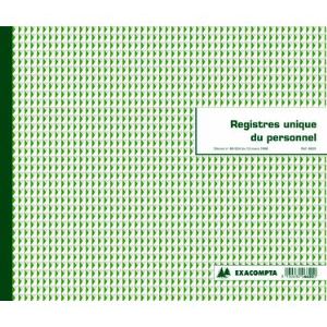 Exacompta Registres sociaux unique du personnel 40 pages (270 x 320 mm)