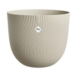 Elho Sereh Round 60 - Pot de Fleur - Interieur & Ext&eacute;rieur - Plastique 100% Recycl&eacute; - &Oslash; 59 x H 50.6 cm - Beige/Beige Champignon
