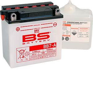 Image de BS Battery Batterie BS BB7-A conventionnelle livrée avec pack acide