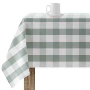 BELUM Nappe en résine Anti-Taches Carreaux 0120-104, Nappe à Carreaux Vichy Taille 100 x 140 cm, Nappe Anti-Taches sans Toile cirée Vichy Mint, Nappe en Tissu 100% Coton Biologique