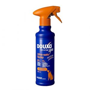 Douxo Skin & Coat Spa - Ultra-Safe Spray démêlant pour Chiens, 340mL, démêle et nourrit Le Pelage en Toute sécurité, Laisse Le Pelage Doux, Soyeux et sans Noeuds, Formule respectueuse de la Peau.