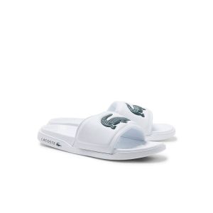 Image de Lacoste Sandales De Bain Pour Femmes - Croco Dualiste 0922 2 Cfa, Chaussons, Chaussures De Bain Blanc Eur 38