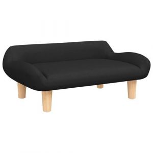 VidaXL Canapé pour enfants noir 70x40x24 cm tissu