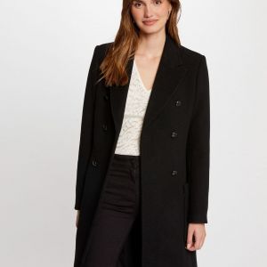 Morgan Manteau long droit noir femme - Taille 38