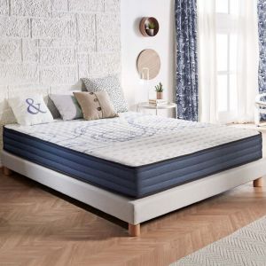 Image de Naturalex - Matelas Dream Komfort 80x190 cm - Technologie Blue Latex et mousse hr à mémoire de forme - Réversible - 7 zones - Équilibré