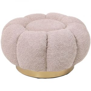 Hellin Pouf en tissu bouclé en forme de fleur D65 - just