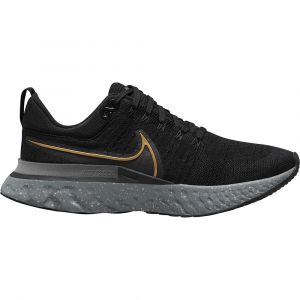 Image de Nike Chaussures Running React Infinity Run Flyknit 2 EU 44 1/2 Black / Metallic Gold / Smoke Grey / Grey Fog