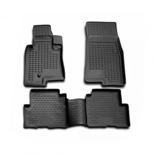 Omac Tapis de sol pour Mitsubishi Pajero Montero 1999-2006 caoutchouc TPE 3D Noir 4x