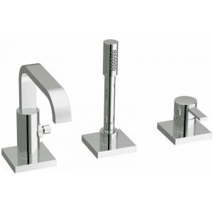 Grohe 19316000 - Façade ALLURE pour combiné monocommande 3 trous montage sur banquette (hors baignoire) chromé