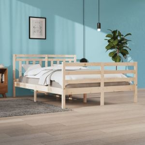 VidaXL Cadre de lit Bois massif 160x200 cm