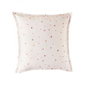 A Demain - Taie d'oreiller imprim&eacute;e en satin de coton beige 64x64