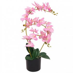 Décoshop26 Plante artificielle avec pot orchidée 65 cm rose DEC021905