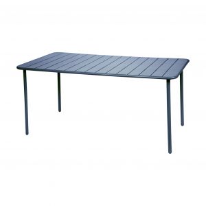 Table de jardin métal 6-8 places marine Amelia 160x90xH725cm