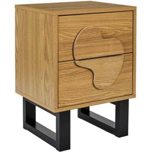 The home deco factory Chevet en mdf et métal Calypso
