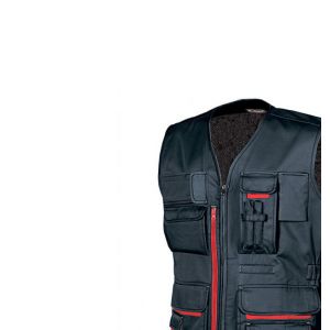 U-Power Gilet de travail multipoches avec porte badge rétractable - FUN Deep Blue - HY018DB - taille: 3XL - Bleu