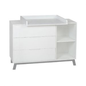 Schardt Commode 3 tiroirs 2 niches plan gris