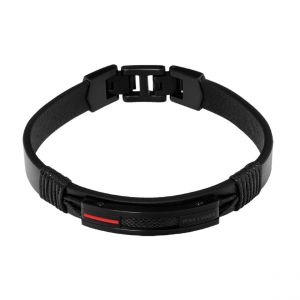 Bracelet Homme Pierre Lannier Bijoux - BJ40A5551 Cuir Rouge
