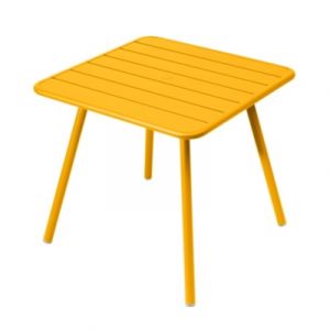 Fermob Table carrée Luxembourg / 80 x 80 cm - 4 pieds miel en métal