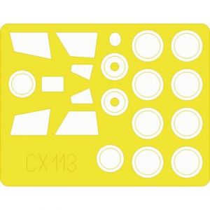 Eduard Accessoire Lockheed P-3C Orion (pour maquettes Hasegawa) (fait &agrave; partir de bande jaune de Kabuki japonais) 1/72EDUACX113 - Masques de verri&egrave;r