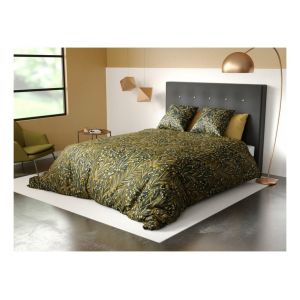 Les Ateliers du Linge Housse de couette 220x240 cm avec 2 taies d'oreiller 63x63 cm Parure de lit Coton Bio Nava